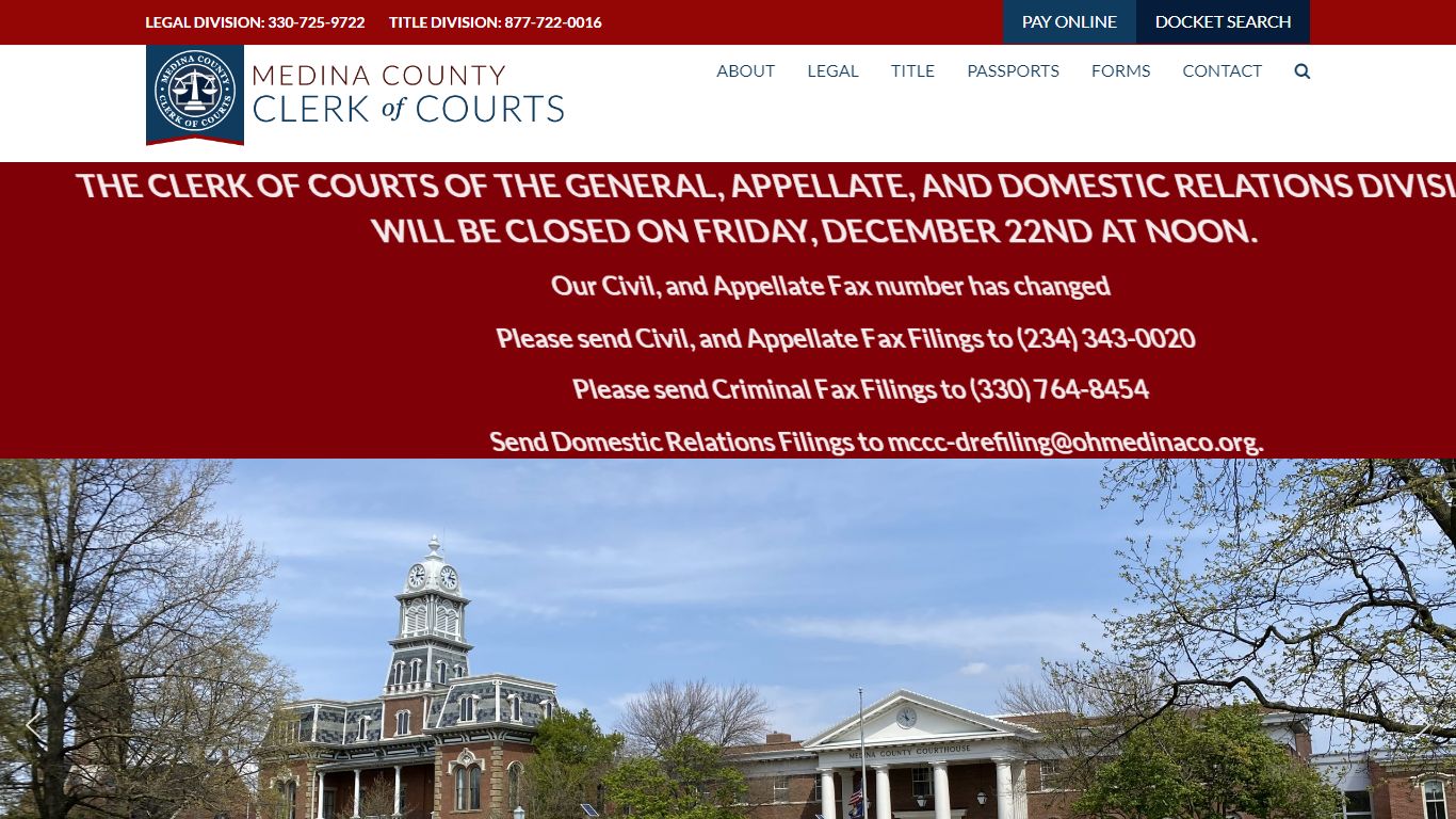 Medina County Clerk of Courts - Medina County Clerk of Courts